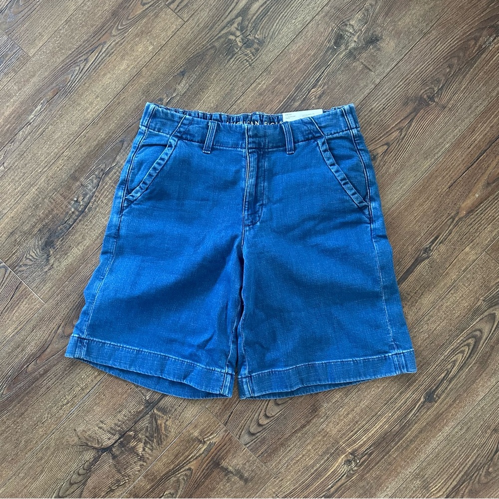 American Eagle Outfitters Dark Blue Denim Jean Shorts